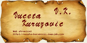 Vuceta Kuruzović vizit kartica